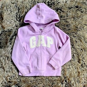 Light purple fleece GAP zippered sweatshirt